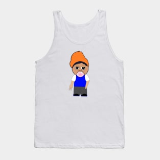 Blowing a bubble design Tank Top